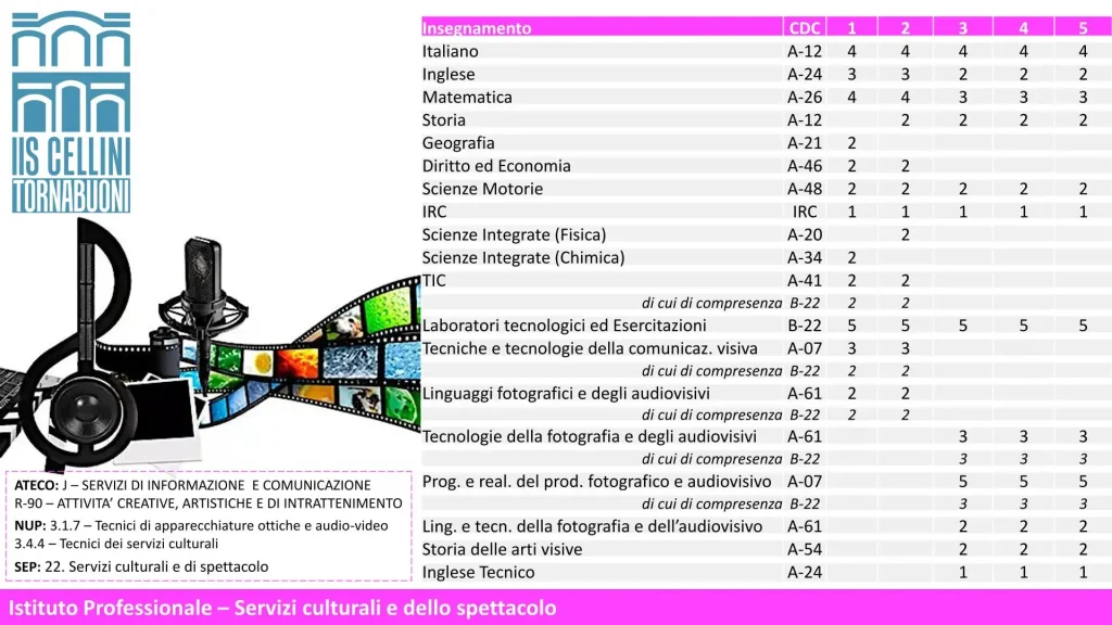 Servizi culturali e dello spettacolo 2024-2025